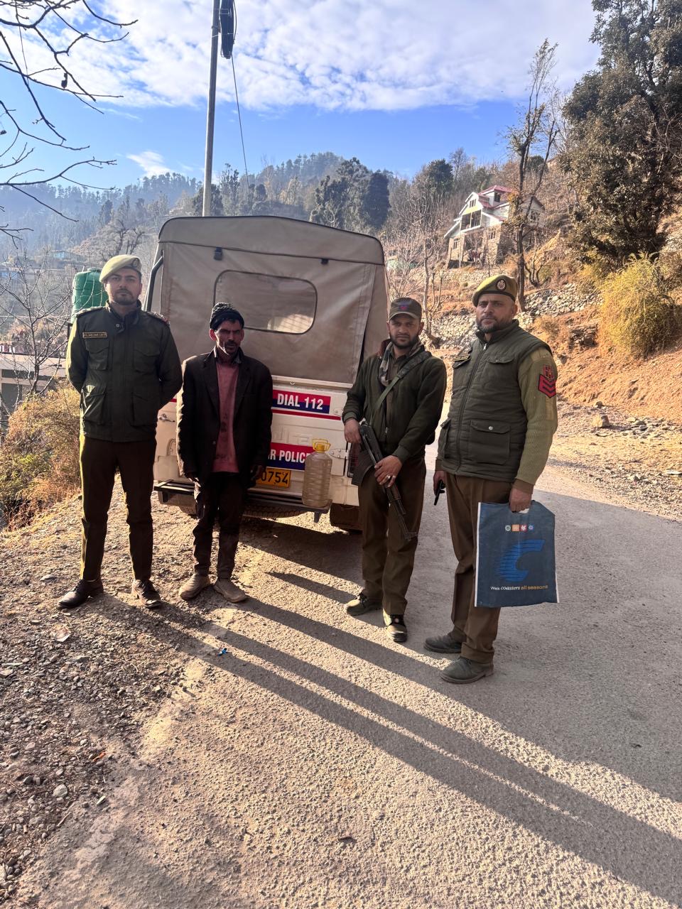 #PeopleFirst #UdhampurPolice  **Bottlegger Arrested, 05 Litres of Desi Liquor Seized  by Udhampur Police at Sudhmahadev**  Udhampur  Police party of Police Post Sudh mahadev while on routine patrolling duty in the area of Marothi noticed a suspicious person carrying a gallon. On noticing the police party, the said person tried to flee from the spot but was apprehended.  During checking, the gallon was found to contain 05 litres of illicit desi liquor. The accused has been identified as *Parveen Singh S/o Kedarnath R/o Marothi, Tehsil Chenani, District Udhampur.*  Accordingly, FIR No. 05/2026 under Section 48(a) has been registered at Police Station Chenani and further investigation in the case has been taken up.
