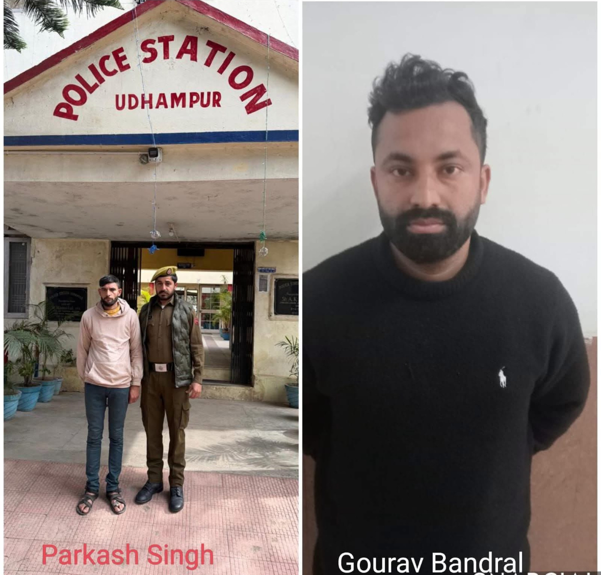 #PeopleFirst #UdhampurPolice  **Udhampur Police Trace & Arrest Three Proclaimed Absconders in Different Criminal Cases**  Udhampur Police arrested three absconders wanted in different cases who had been evading arrest.  *Case-1* An absconder namely *Gourav Bandral S/o Kishore Singh R/o Garnai, District Udhampur* wanted in FIR No. 17/2025 U/S 82(2)/85/351(2)/49 BNS & 4 Dowry Act, was arrested after being declared absconder by the Hon’ble Munsiff Court, Udhampur.  *Case-2* Another absconder *Parkash Singh S/o Dharam Singh R/o Dhanunta, Tehsil Panchari, District Udhampur* involved in FIR No. 94/2020 U/S 379 IPC, absconding since 2020, was arrested on a warrant U/S 299 Cr.P.C. issued by the Hon’ble Sub-Judge Udhampur.  *Case-3* Meanwhile *Tamana Sharma D/o Nek Ram R/o Gandhi Nagar, District Jammu* wanted in FIR No. 17/2025 U/S 82(2)/85/351(2)/49 BNS & 4 Dowry Act, was apprehended and produced before the Hon’ble Munsiff Court, Udhampur.  *Udhampur Police remains committed to ensuring that absconders are traced and brought to justice* Zonal Police Media Centre Jammu Jkp MediacentrePhq Media Centre, PHQ, J&K Police. Udhampur Reasi Range Police
